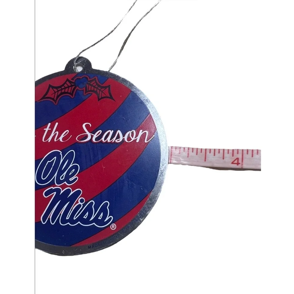 Ole Miss Rebels‎ Fan Christmas Ornaments Set Mason Jar Snowflakes Sleigh Wreath